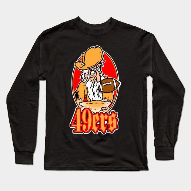 49ers Long Sleeve T-Shirt by the Mad Artist